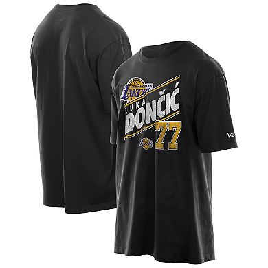 Men's New Era Luka Don��i�� Black Los Angeles Lakers Layup Player Oversized T-Shirt