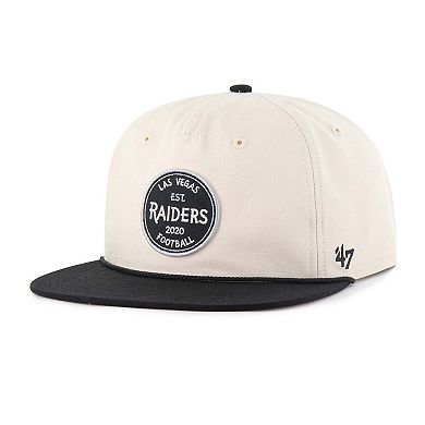 Men's '47 Natural Las Vegas Raiders Payson Captain Adjustable Hat