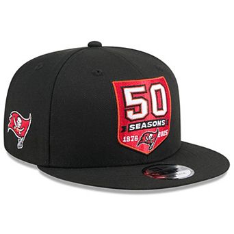 Men's New Era Black Tampa Bay Buccaneers 50th Anniversary 9FIFTY Snapback Hat