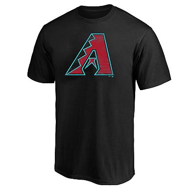Men's Profile Black Arizona Diamondbacks Big & Tall Distressed Logo T-Shirt