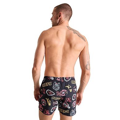 "Men's Chubbies Black Kansas City Chiefs The Neon 5.5"" Classic Lined Swim Trunks"