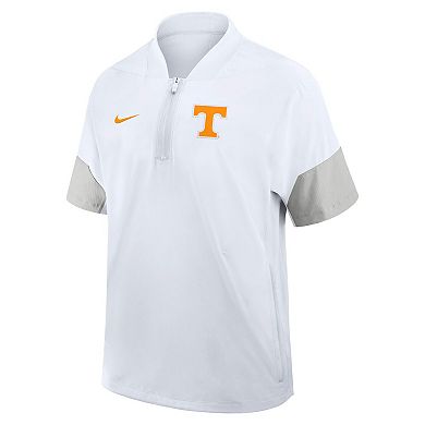 Men's Nike White Tennessee Volunteers 2025 Sideline Coaches Lightweight Short Sleeve Jacket