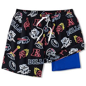 Men's Chubbies Black Buffalo Bills The Neon 5.5" Classic Lined Swim Trunks