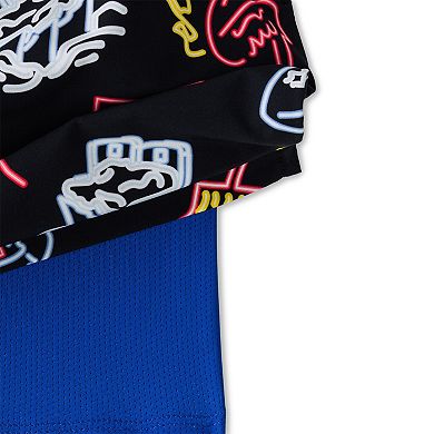 "Men's Chubbies Black Buffalo Bills The Neon 5.5"" Classic Lined Swim Trunks"