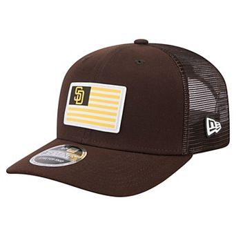 Men's New Era Brown San Diego Padres Flag 9SEVENTY Stretch-Snap Hat