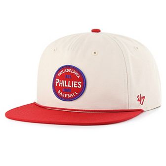 Men's '47 Natural Philadelphia Phillies Payson Captain Snapback Hat