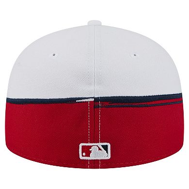 Men's New Era Red/White Washington Nationals Paint Stroke 59FIFTY Fitted Hat