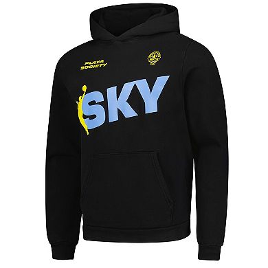 Unisex Playa Society Black Chicago Sky Team Pullover Hoodie