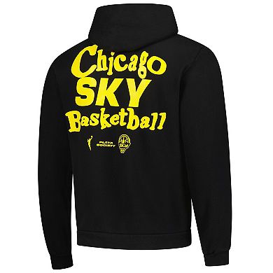 Unisex Playa Society Black Chicago Sky Team Pullover Hoodie