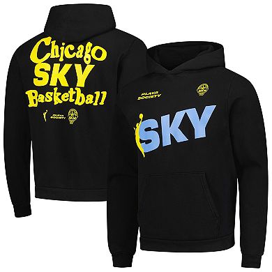 Unisex Playa Society Black Chicago Sky Team Pullover Hoodie