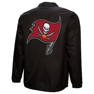 Men's Mitchell & Ness Black Tampa Bay Buccaneers 50th Anniversary Full-Snap Coaches Jacket