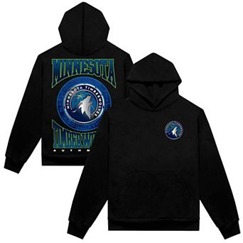 Men's Authmade Black Minnesota Timberwolves Vintage Metal Premium Heavyweight Pullover Hoodie