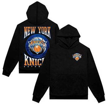 Men's Authmade Black New York Knicks Vintage Metal Premium Heavyweight Pullover Hoodie