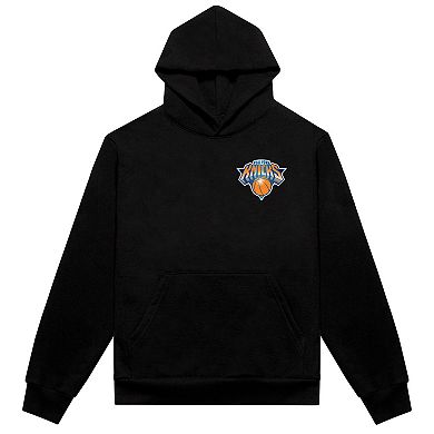 Men's Authmade Black New York Knicks Vintage Metal Premium Heavyweight Pullover Hoodie