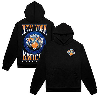 Men's Authmade Black New York Knicks Vintage Metal Premium Heavyweight Pullover Hoodie