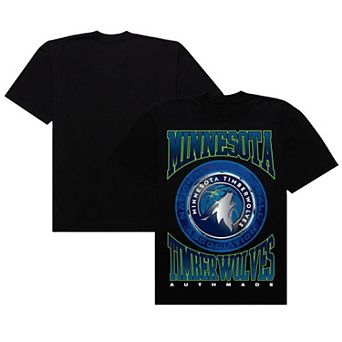 Men's Authmade Black Minnesota Timberwolves Vintage Metal Premium Heavyweight T-Shirt