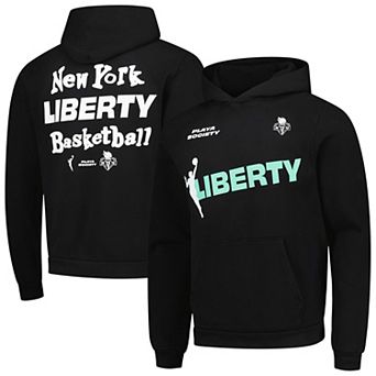 Unisex Playa Society Black New York Liberty Team Pullover Hoodie