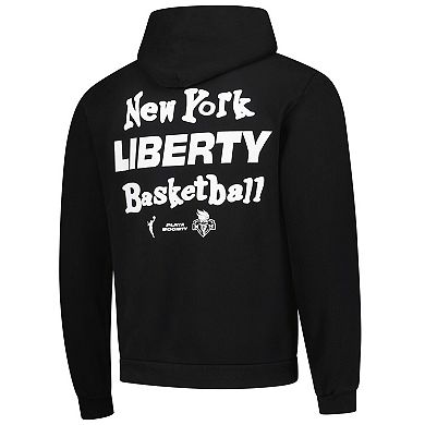 Unisex Playa Society Black New York Liberty Team Pullover Hoodie