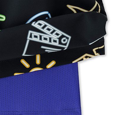 "Men's Chubbies Black Los Angeles Rams The Neon 5.5"" Classic Lined Swim Trunks"