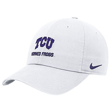 Men's Nike White TCU Horned Frogs 2025 On-Field Club Adjustable Hat