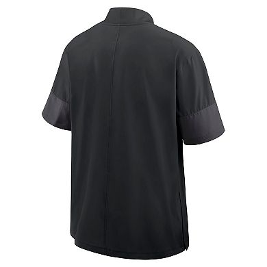 Men's Nike Black USC Trojans 2025 Sideline Coaches Lightweight Short Sleeve Jacket