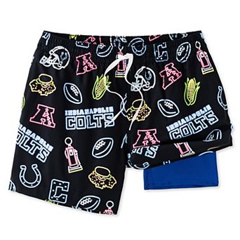 Men's Chubbies Black Indianapolis Colts The Neon 5.5" Classic Lined Swim Trunks