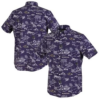 Men's Reyn Spooner Purple Baltimore Ravens Kekai Performance Button-Down Shirt