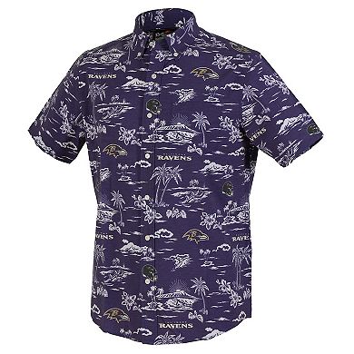 Men's Reyn Spooner Purple Baltimore Ravens Kekai Performance Button-Down Shirt