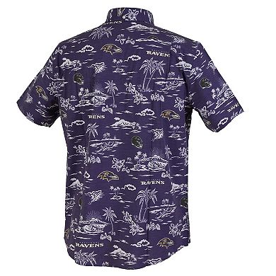 Men's Reyn Spooner Purple Baltimore Ravens Kekai Performance Button-Down Shirt