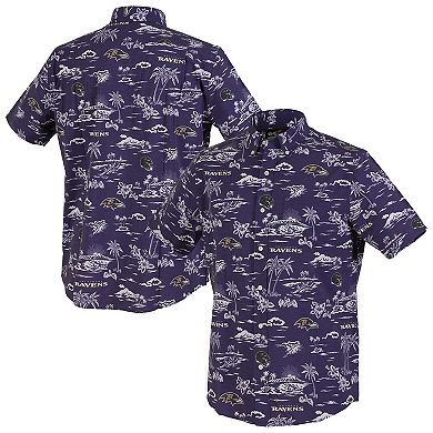 Men's Reyn Spooner Purple Baltimore Ravens Kekai Performance Button-Down Shirt