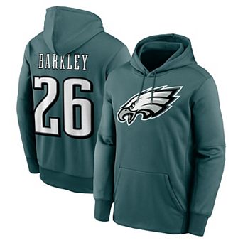 Men's Nike Saquon Barkley Midnight Green Philadelphia Eagles Player Name & Number Performance Pullover Hoodie