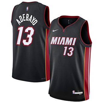 Youth Nike Bam Adebayo Black Miami Heat Swingman Jersey - Icon Edition