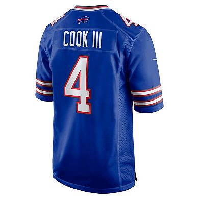 Men's Nike James Cook III Royal Buffalo Bills Team Game Jersey