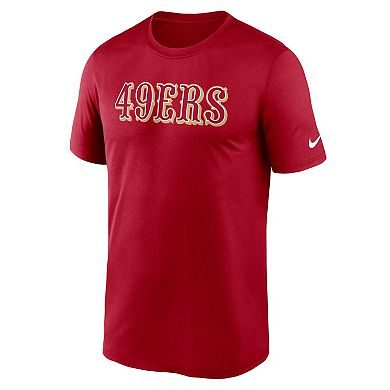 Men's Nike Scarlet San Francisco 49ers Primetime Legend Wordmark Performance T-Shirt