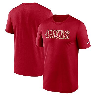 Men's Nike Scarlet San Francisco 49ers Primetime Legend Wordmark Performance T-Shirt