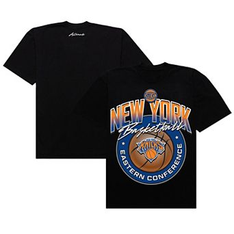 Men's Authmade Black New York Knicks Basketball Mesh Premium T-Shirt