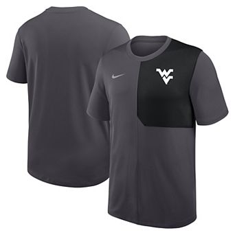 Men's Nike Anthracite West Virginia Mountaineers 2025 Sideline UV Performance Coach T-Shirt