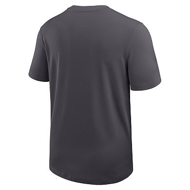 Men's Nike Anthracite West Virginia Mountaineers 2025 Sideline UV Performance Coach T-Shirt