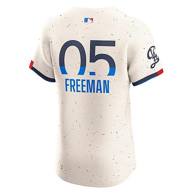 Men's Nike Freddie Freeman Cream Los Angeles Dodgers City Connect Elite Jersey