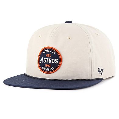 Men's '47 Cream Houston Astros Payson Captain Adjustable Hat
