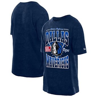 Men's New Era Navy Dallas Mavericks Boxy Old School Sport Vintage Wash T-Shirt