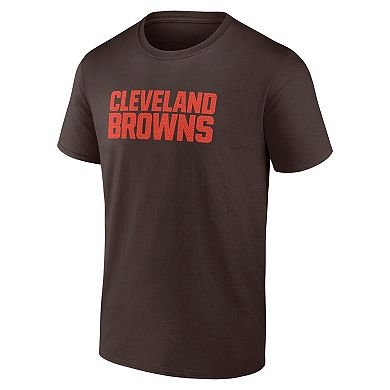 Men's Brown Cleveland Browns #1 Dad Jersey T-Shirt
