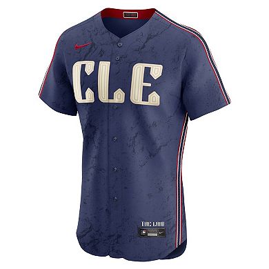 Men's Nike Navy Cleveland Guardians City Connect Elite Jersey