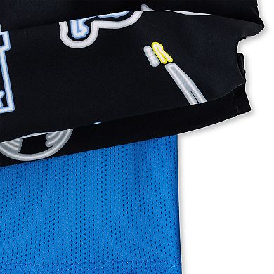 "Men's Chubbies Black Detroit Lions The Neon 5.5"" Classic Lined Swim Trunks"