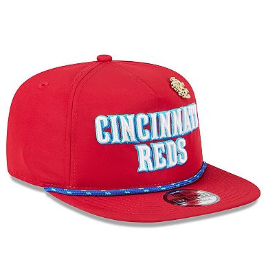 Men's New Era Red Cincinnati Reds 2025 Big League Chew Golfer Snapback Hat