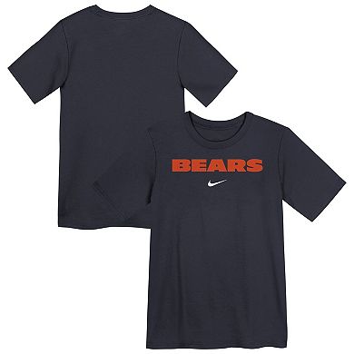 Preschool Nike Navy Chicago Bears Wordmark T-Shirt