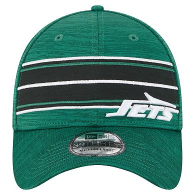 Men's New Era Green New York Jets Stripes 39THIRTY Flex Hat
