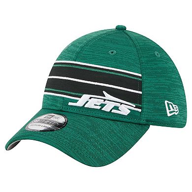 Men's New Era Green New York Jets Stripes 39THIRTY Flex Hat