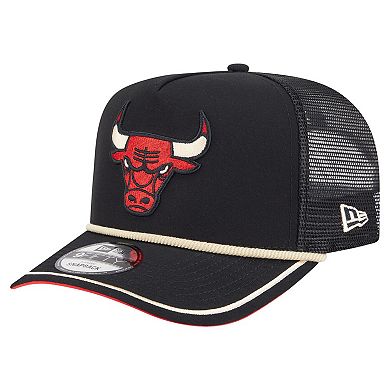Men's New Era Black Chicago Bulls Vintage Team Rope A-Frame 9FIFTY ...