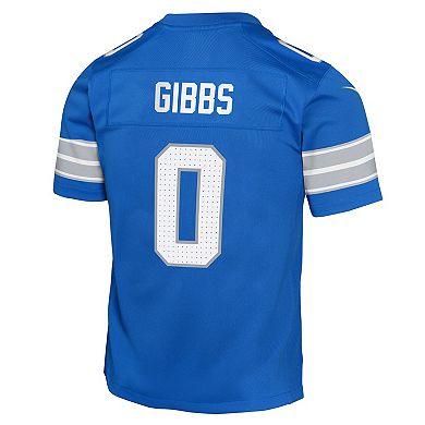 Youth Nike Jahmyr Gibbs Blue Detroit Lions Team Game Jersey
